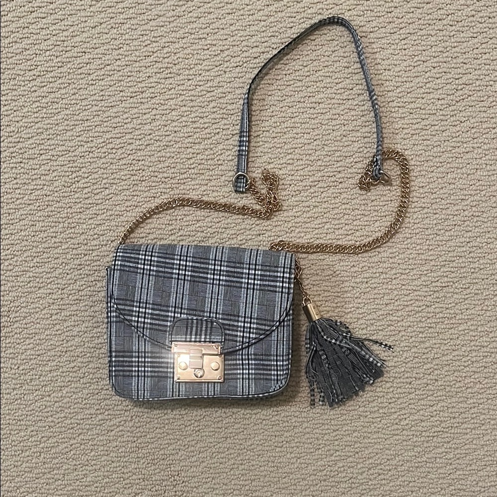 L.A Express | Plaid Tassel Crossbody Bag